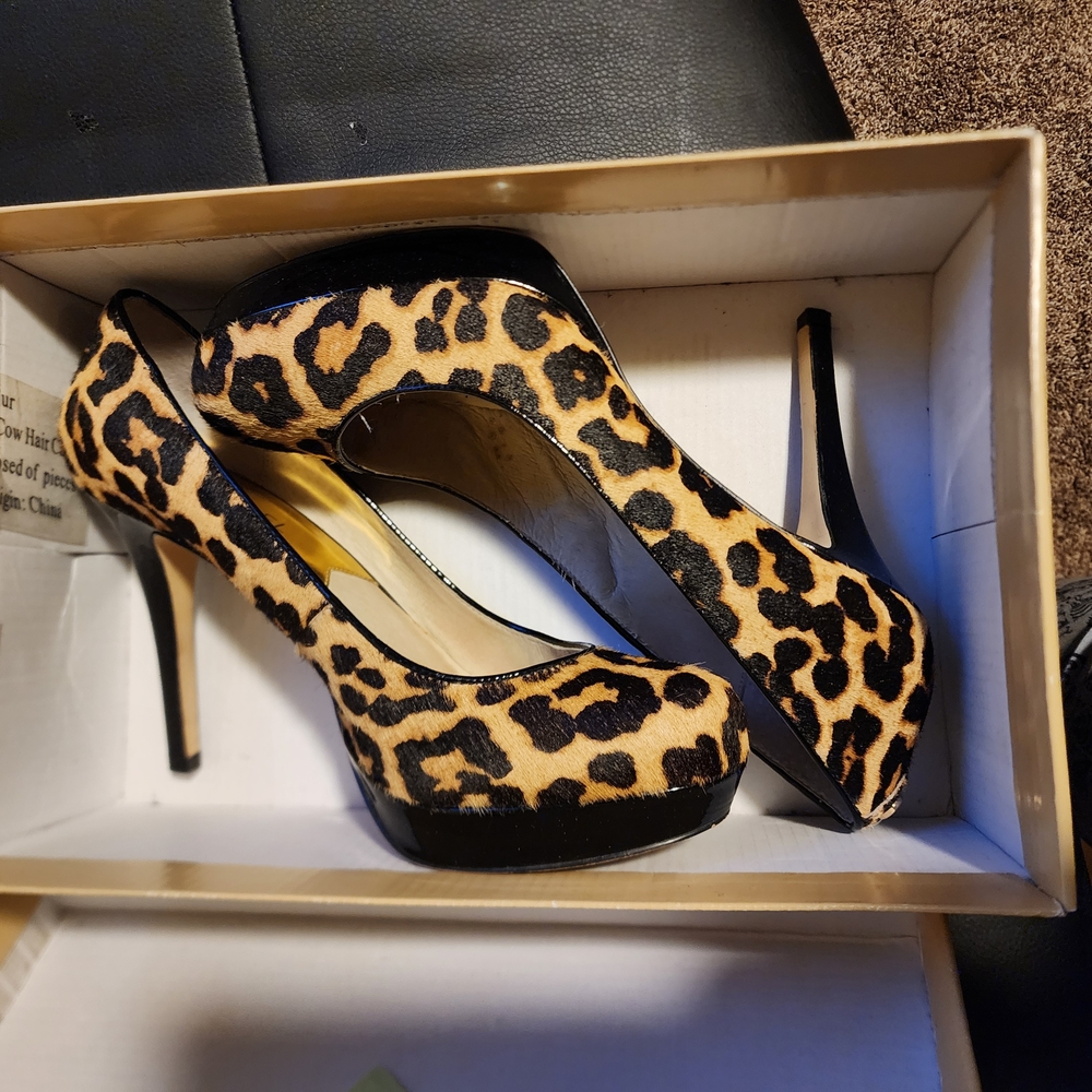 Michael Kors Leopard Print Platform Stiletto Pumps